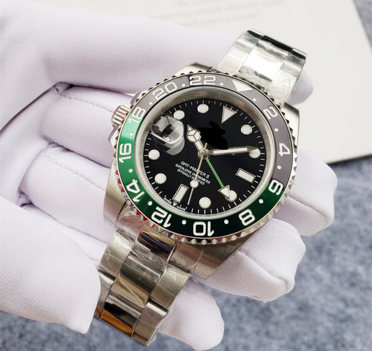 Men’s GMT Watch Green/Black/Silver